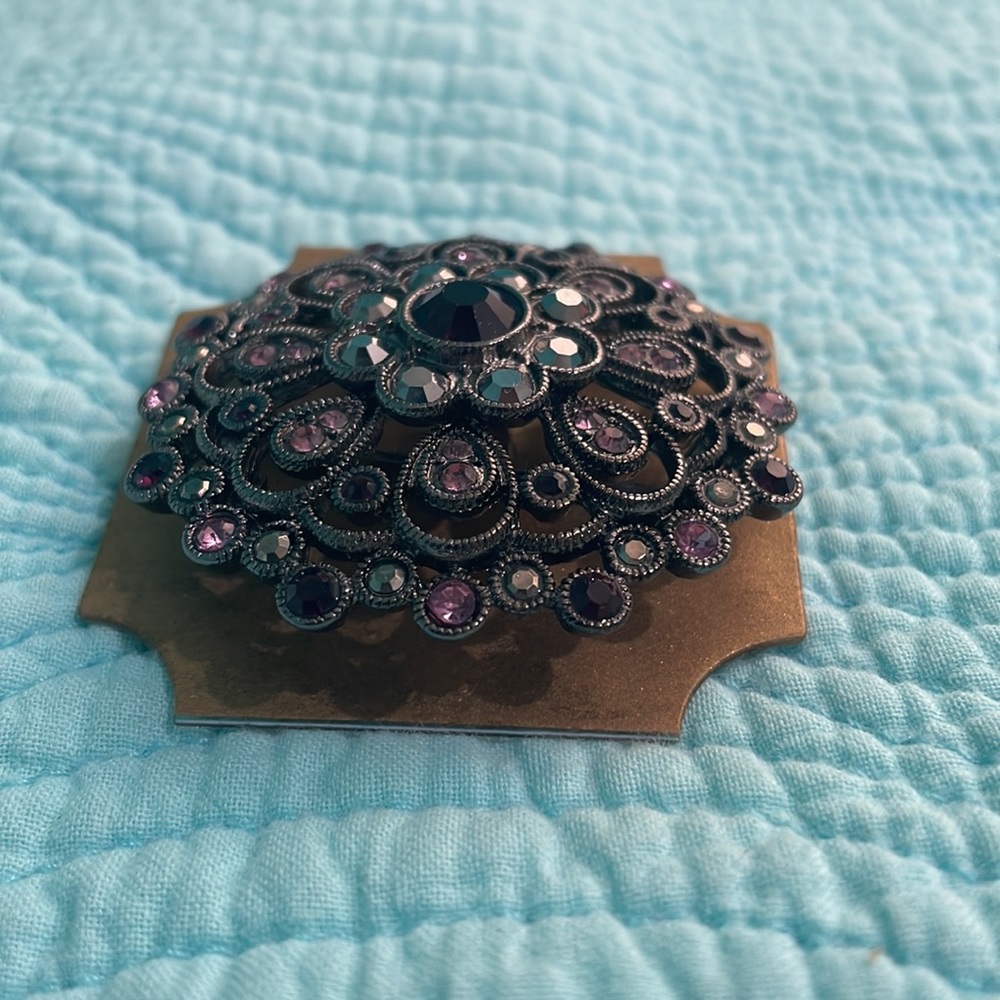 Monet Purple Stones Pin - Picture 2 of 6